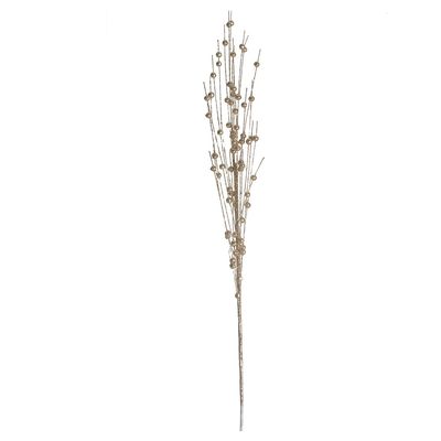 Galho Natalino Pik D&A com Bolinhas em Glitter Dourado 80cm
