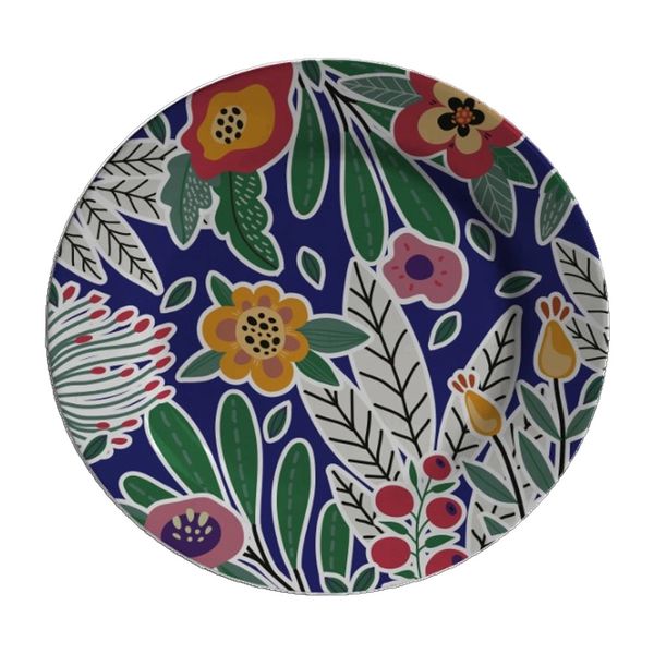 Prato Raso Cazza Anthropologie em Melamina Azul Prato Raso Cazza Anthropologie em Melamina Azul