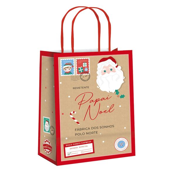 Sacola Natalina em Papel Cromus Polo Norte P 21,5x15x8cm Sacola Natalina em Papel Cromus Polo Norte P 21,5x15x8cm