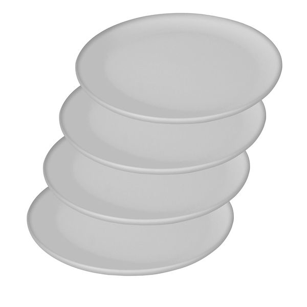 Conjunto de Pratos Rasos Pequenos em Polipropileno Branco 4 Unidades Conjunto de Pratos Rasos Pequenos em Polipropileno Branco 4 Unidades