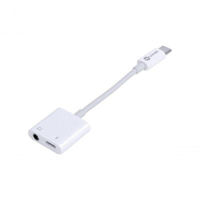 Adaptador Fone De Ouvido Celular Audio P2 3.5mm + Carregador Para Usb Tipo C - Adpatc7.1