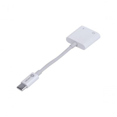 Adaptador Fone De Ouvido Celular Audio P2 3.5mm + Carregador Para Usb Tipo C - Adpatc7.1