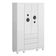 Armario Infantil 4 Portas Bolinha - Moveis Peroba Branco Brilho