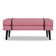 Banco Estofado Viena 1,20m Suede Pink - Inova Decorações