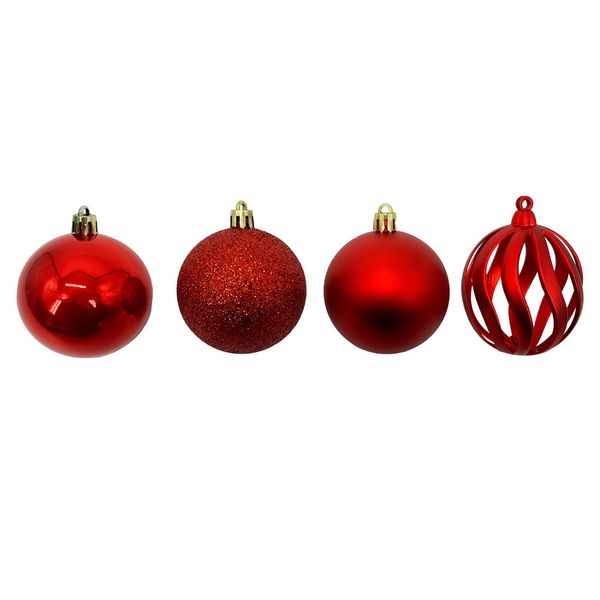 Bola Mista Lisa /Texturada /Glitter / Vazada Vm 6Cm C/ 9 Uni