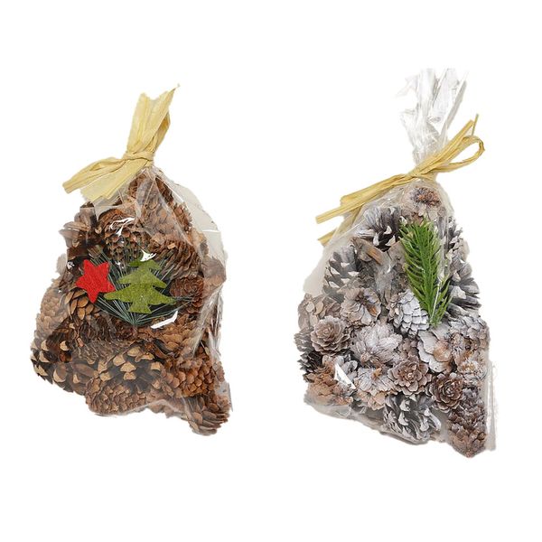 ENFEITE PINHAS  20CM X 13CM X 8CM