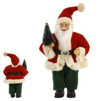 Papai Noel Natal em Pé Vermelho com Verde 30cm D&A