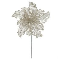 Pick Bico Papagaio Natal com Glitter Champanhe 20cm D&A
