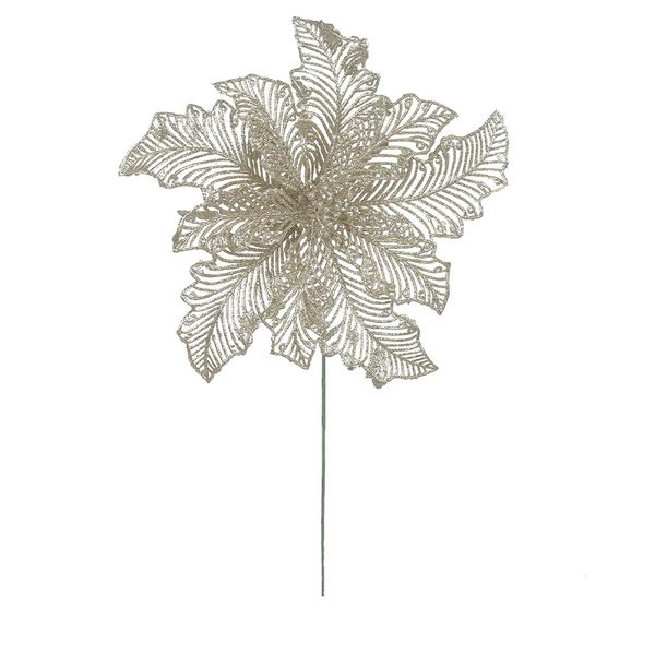 Pick Bico Papagaio Natal com Glitter Champanhe 20cm D&A