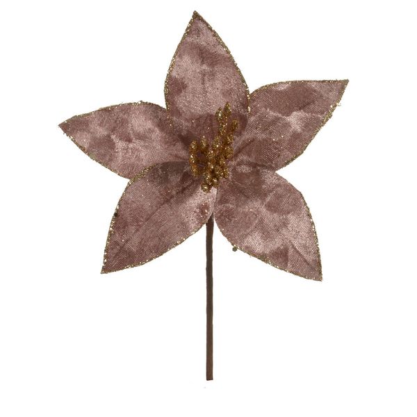 Bico Papagaio Aveludado com Glitter Champanhe 23cm D&A