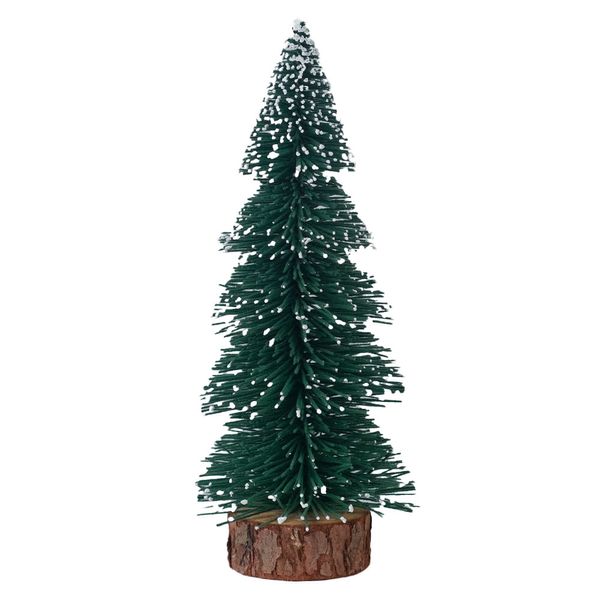 Mini Arvore Natal Flocked Verde Branco 20cm D&A
