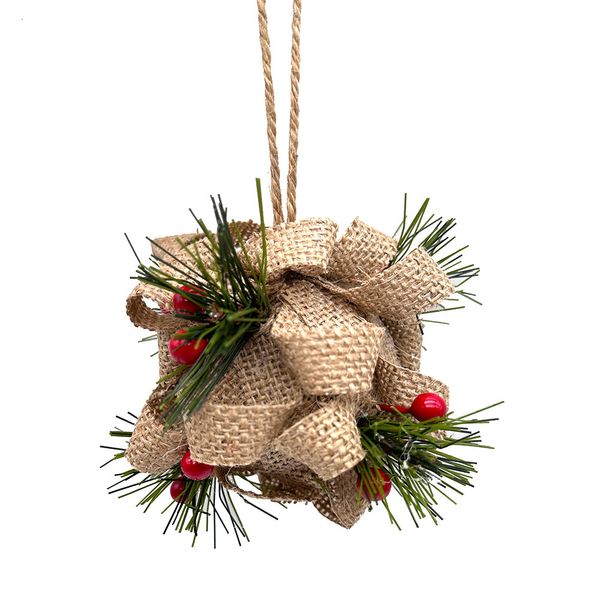 Enfeite Bola Rustica 10cm CV244431 Cazza