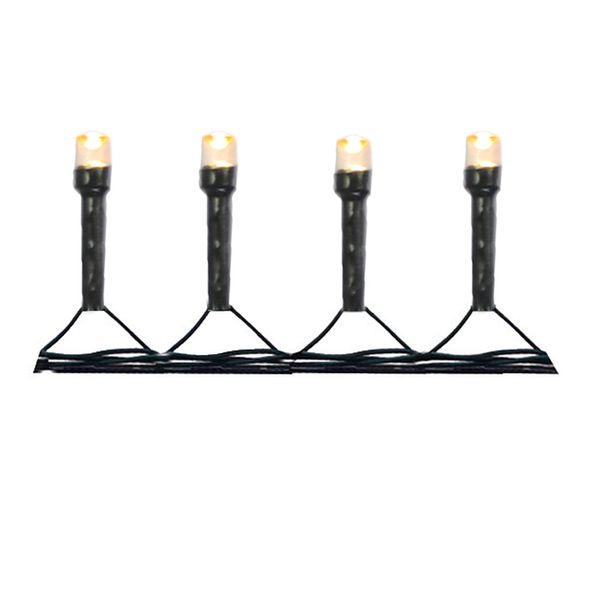 Cordao 200 Led Macho Femea Fio Verde C/8 Func 220V (Branco Quente) 15M