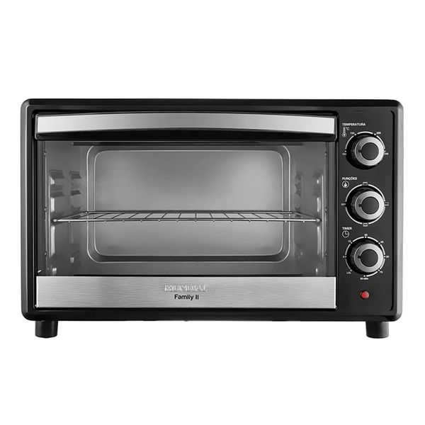 Forno Elétrico Mondial Family II FR42 Preto/Inox 42 Litros - 127V Forno Elétrico Mondial Family II FR42 Preto/Inox 42 Litros - 127V