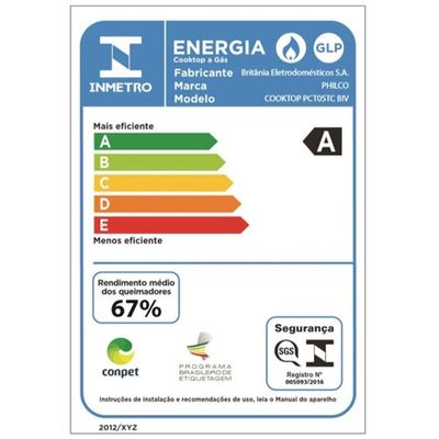 Cooktop A Gás Philco 5 Queimadores Superautomático PCT05TC Bivolt