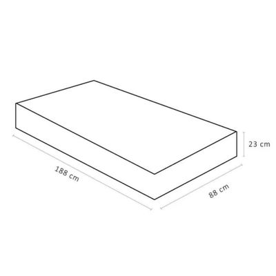 Colchão Physical Nanolastic Solteiro 88x188x23cm - 1040328224 - Ortobom Colchao Physical Nanolastic Solteiro 88x188x23