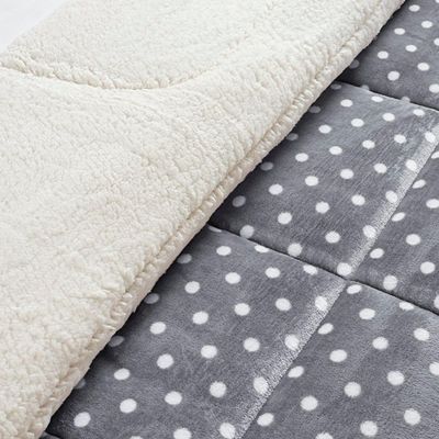 Coberdrom acabamento com tonalidade Estampado Petit Poá Solteiro 01 Peça - Cinza