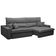 Sofá Retrátil Reclinável Para Sala 3 Lugares 250cm Aisha F04 Veludo Cinza Escuro - Lyam Decor