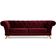 Sofá 3 Lugares Império 230 Cm Veludo Marsala C-278