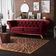 Sofá 3 Lugares Império 230 Cm Veludo Marsala C-278