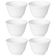 Conjunto 6 Cumbucas de Plástico 450ml Tigela Bowl Branco Coza Uno Multiuso Porções Cozinha