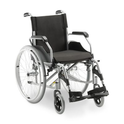Cadeira de Rodas em Alumínio Dobrável até 120 Kg Assento 46 cm D600 Dellamed Preto