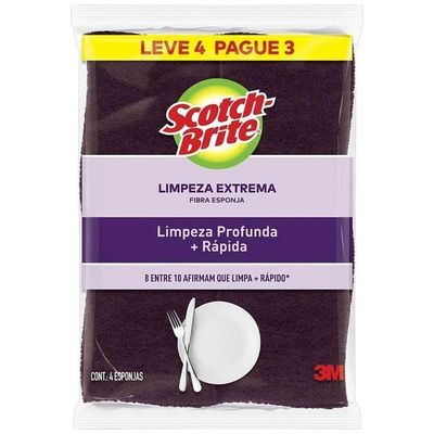 Esponja Scotch Brite Limpeza Extrema Leve 4 Pague 3 - Hb004650006 - 3m
