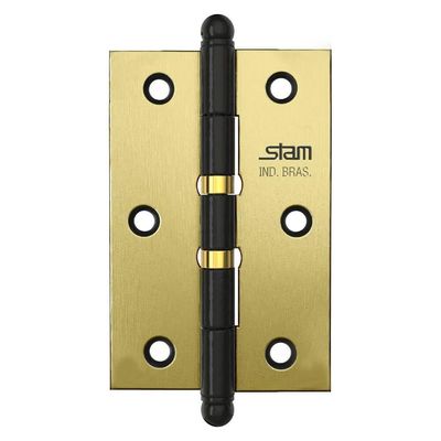 Dobradiça Pino E Bola 3.1-2" X 2.5-16" X 1,7mm Oxidado Com 2 Anéis - 42021 - Stam