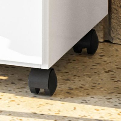 Escrivaninha Para Computador Office Em Mdp 25mm Com 4 Gavetas Dubai Lukaliam Móveis Branco Branco