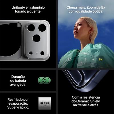 iPhone 17 Pro Max (2TB) Laranja-Cósmico, Tela de 6,9", 5G e Câmera de 48MP