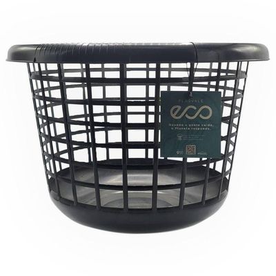Cesto Telado Para Roupas 35l Plasvale Eco Preto