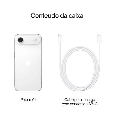 iPhone 17 Air Apple (256GB) Branco-nuvem, Tela de 6,5", 5G e Câmera de 48MP