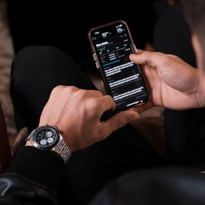 Relógio Masculino London Steel Silver Black 43mm