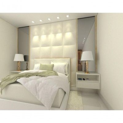 Mesa De Cabeceira 40cm Branco Off White Com Gaveta E Nicho
