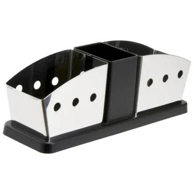 Kit 12 Porta Sachês em Inox Brinox Suporte Açúcar Colherinha Adoçante Café Chá Restaurante Padaria
