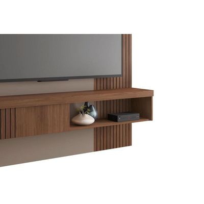 Painel Quarto P- Tv Até 65 Pol Jade Ripada 180x183cm Buriti-fendi - Caemmun