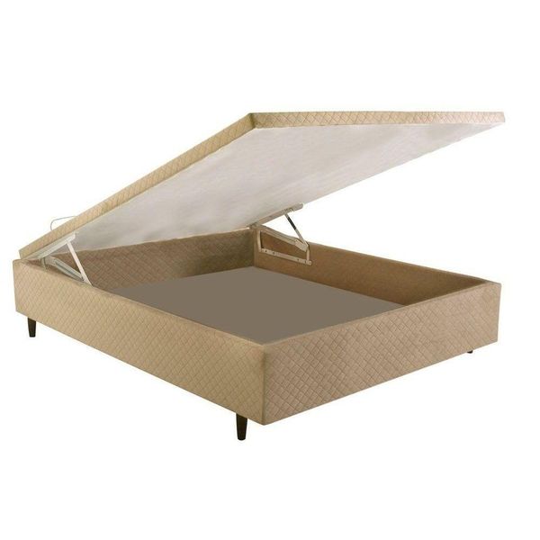 Cama Box Baú Casal Mh1439 Bordado Clean (138x188x35) - Herval