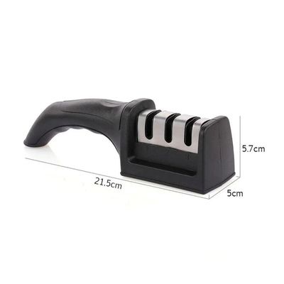 Amolador Afiador Facas Diamantado Suporte 3 Niveis De Afiar