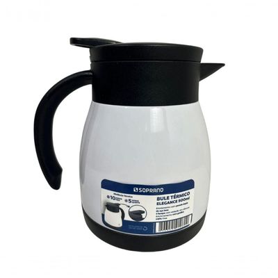 Bule Inox Elegance Garrafa Térmica Para Chá Café água 500ml Branco