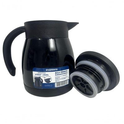 Bule Inox Elegance Garrafa Térmica Para Chá Café água 500ml Preto