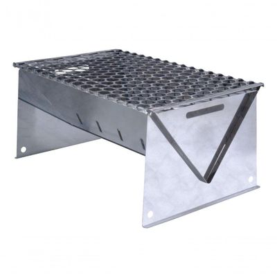 Churrasqueira Portátil Dobrável Inox Carvão Camping 1259a