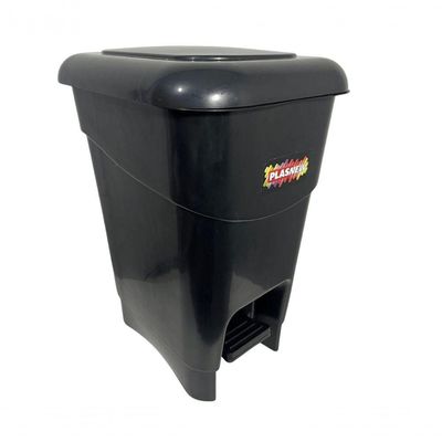 Coletor Cesto Lixeira De Pedal 20 Lt Plasnew Preto