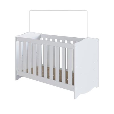 Berço Infantil Cama 3 em 1 Regulagem de Altura Quarto de Bebê Branco