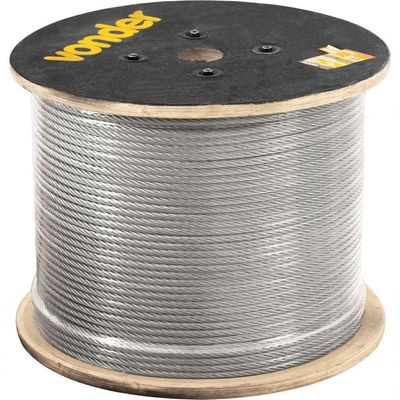 Cabo De Aço Af 3-32" Alma De Fibra 6x7 Galv Com 100m Vonder