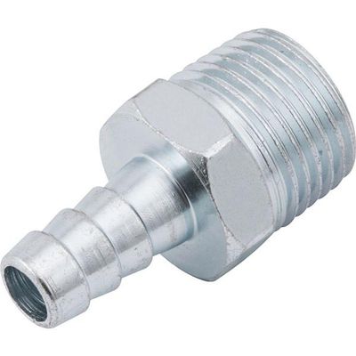 Espigão Fixo Macho Para Mangueira 3-8 Rosca 1-2 Npt Aço Zi