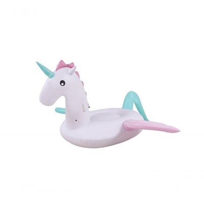 Bóia Inflavel Gigante Unicornio Com Asas Uso Adulto Bel Lazer