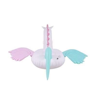 Bóia Inflavel Gigante Unicornio Com Asas Uso Adulto Bel Lazer
