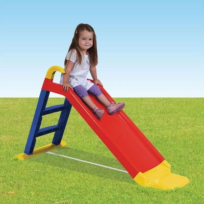 Escorregador Infantil Com Apoio Amarelo Azul E Vermelho