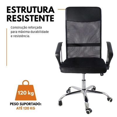 Cadeira De Escritório Nagano Tela Mesh Giratória