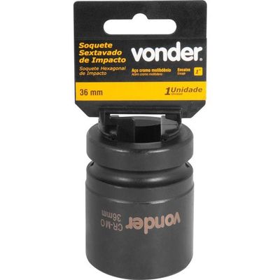 Soquete Sextavado De Impacto Encaix 1 36mm Aço Cromo Vonder